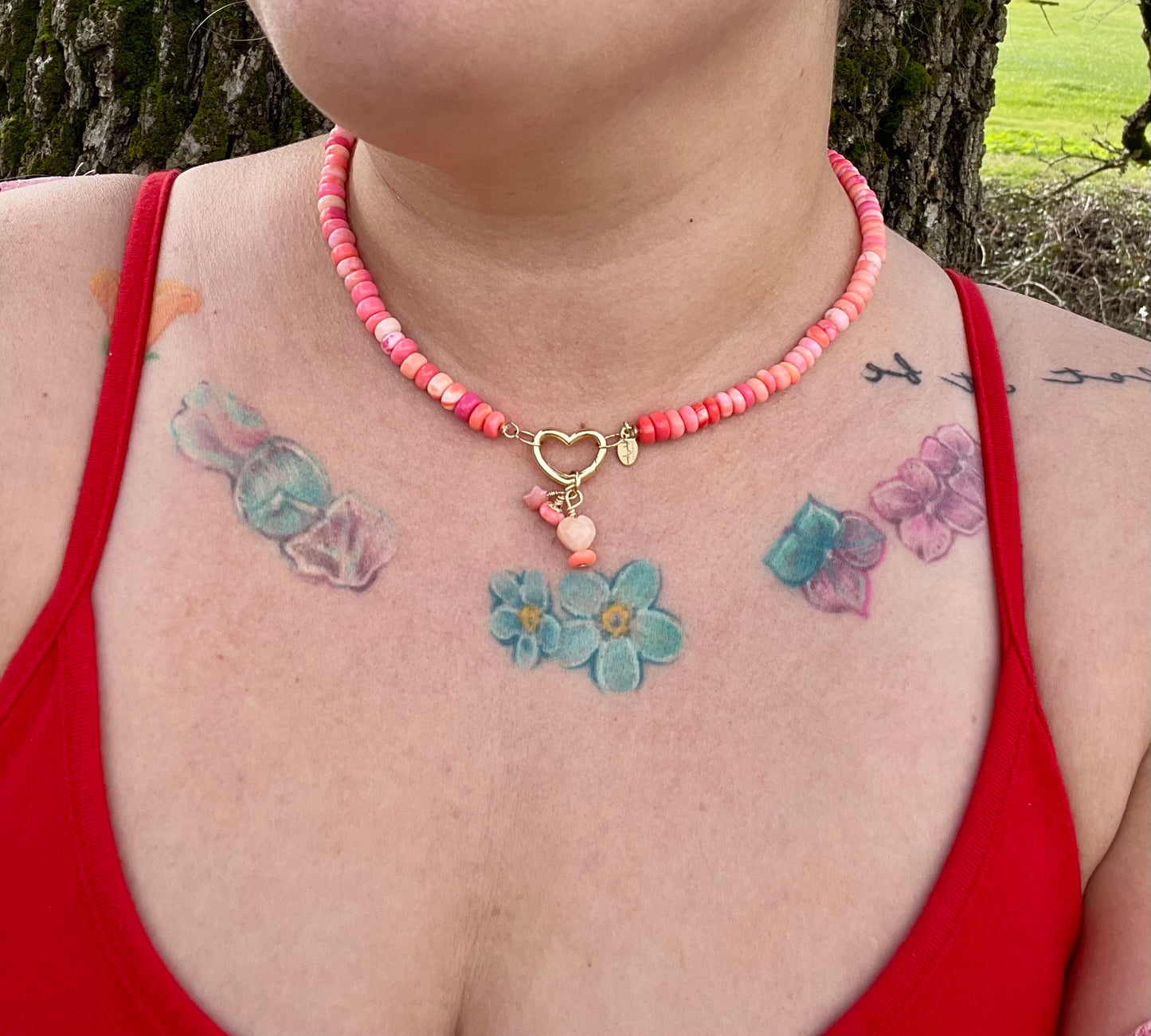 Tropical Orange Opal Necklace